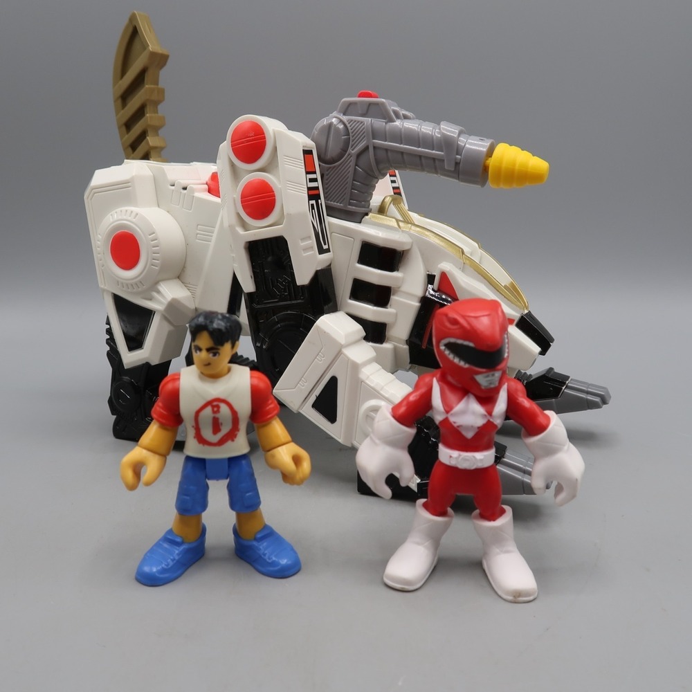 Fisher-Price Imaginext Power Rangers White Tiger Zord w Power Ranger Figures lot